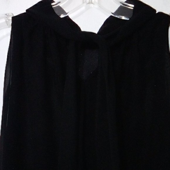 MSK black puff hem sleeveless mini dress - Picture 3 of 7